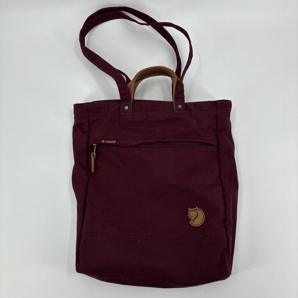 Fjallraven G-1000 Totepack No. 1 Maroon Bag Tote Shoulder Backpack Travel Zipper